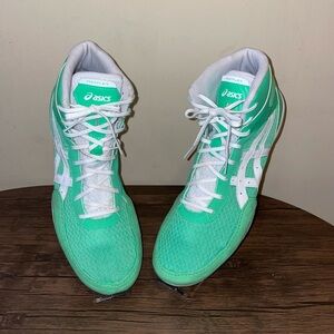 Asics Matflex7 Green/White Wrestling Shoes  Men’s 13